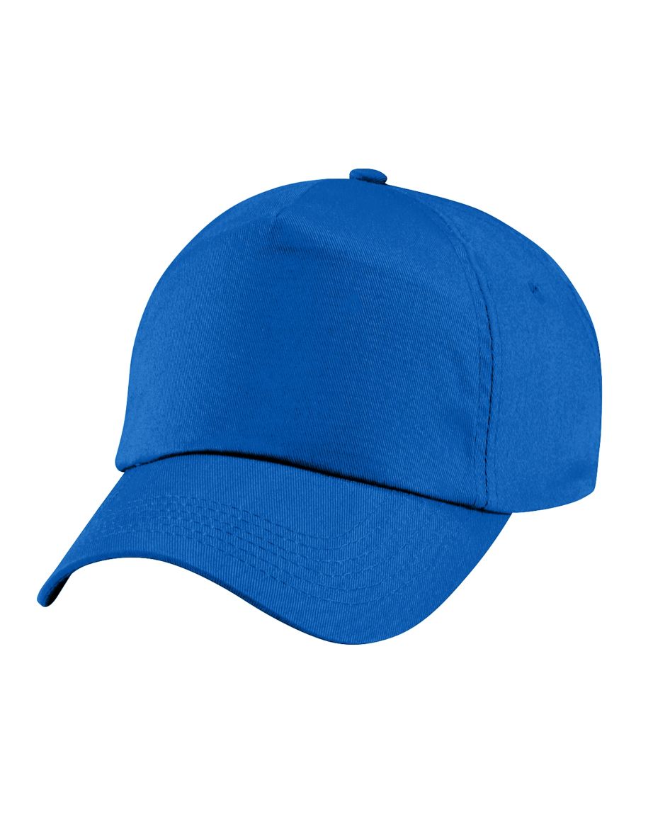 Beechfield Plain Unisex Junior Original 5 Panel Baseball Cap - Bright Royal