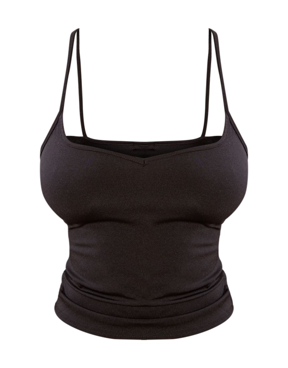 Black Disco Longline Cami - 4