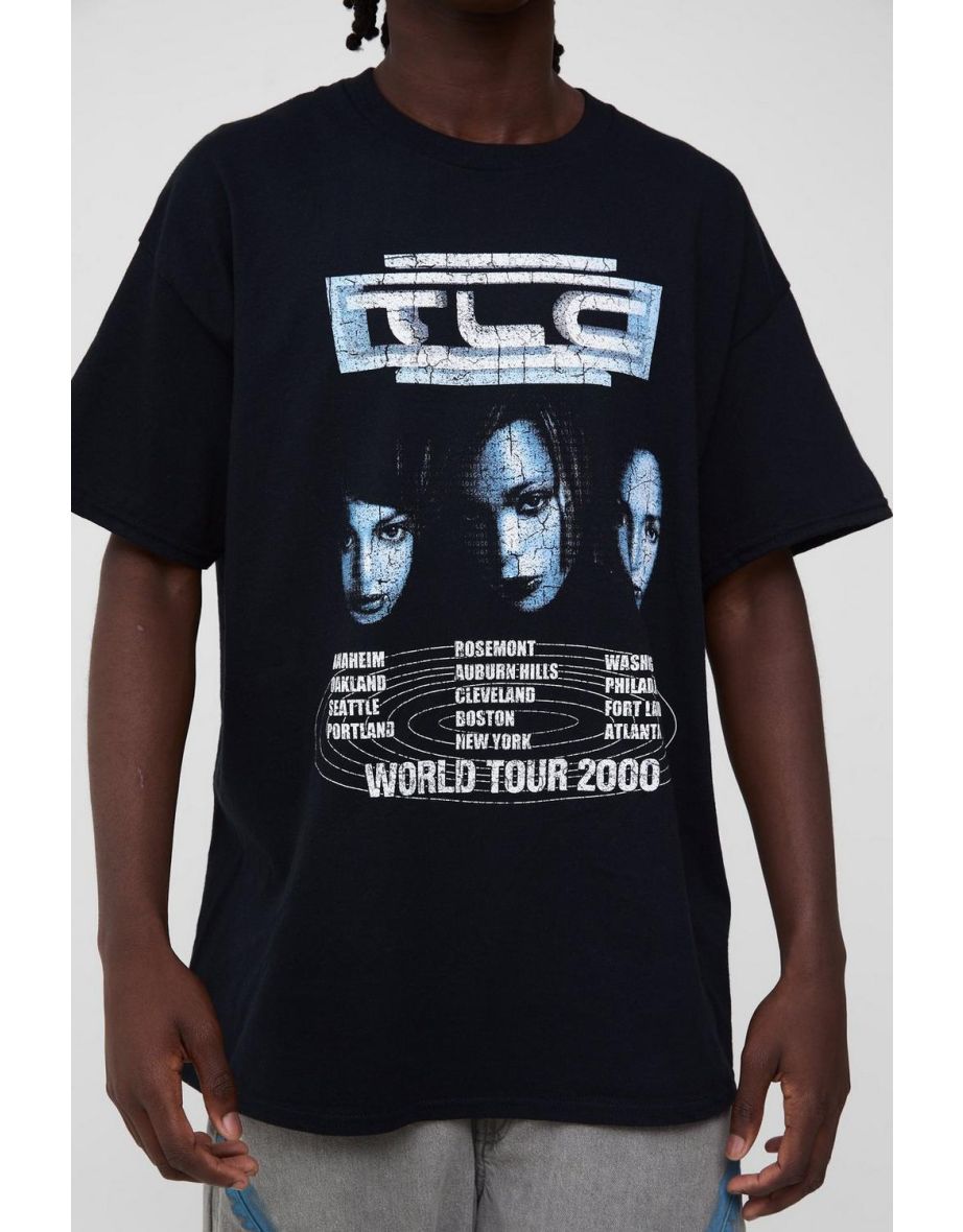 Oversized TLC License Print T-Shirt - black - 2