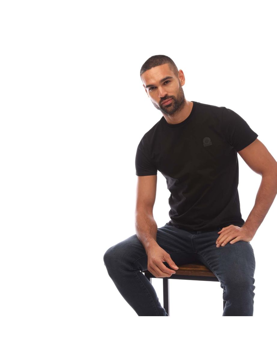 Men's Sandbanks Badge Logo T-Shirt in Black - 3