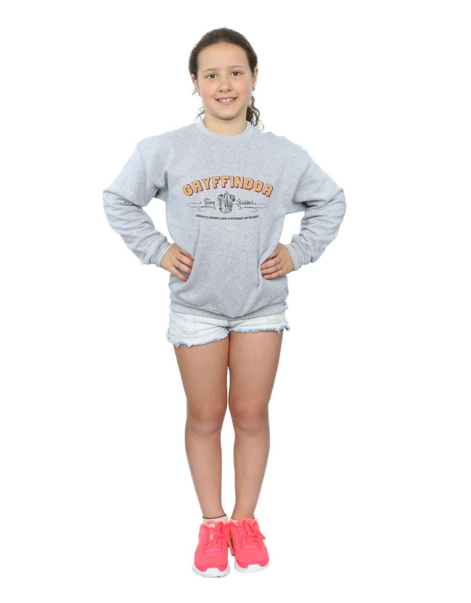 Harry Potter Girls Gryffindor Team Quidditch Sweatshirt - Sports Grey - 3