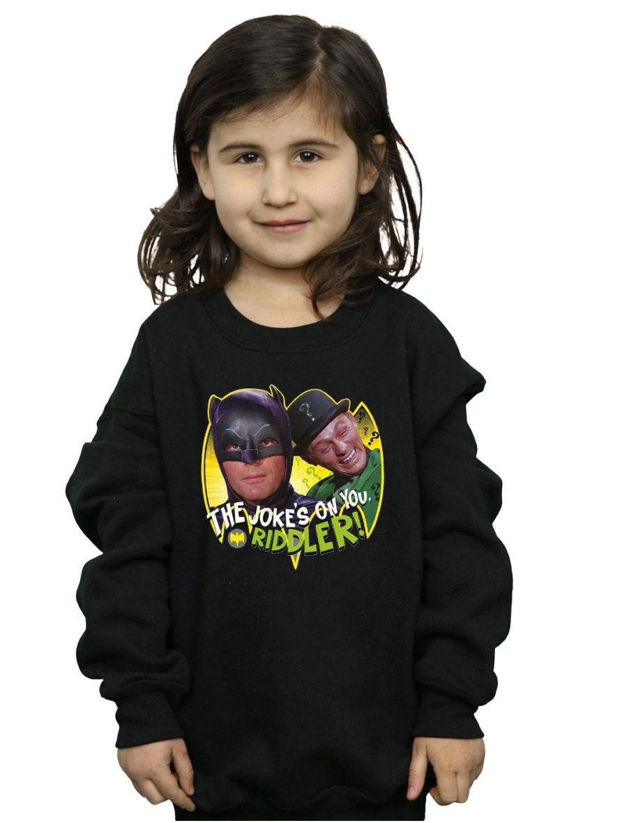 DC Comics Girls Batman TV Series The Riddler Joke Sweatshirt - Black