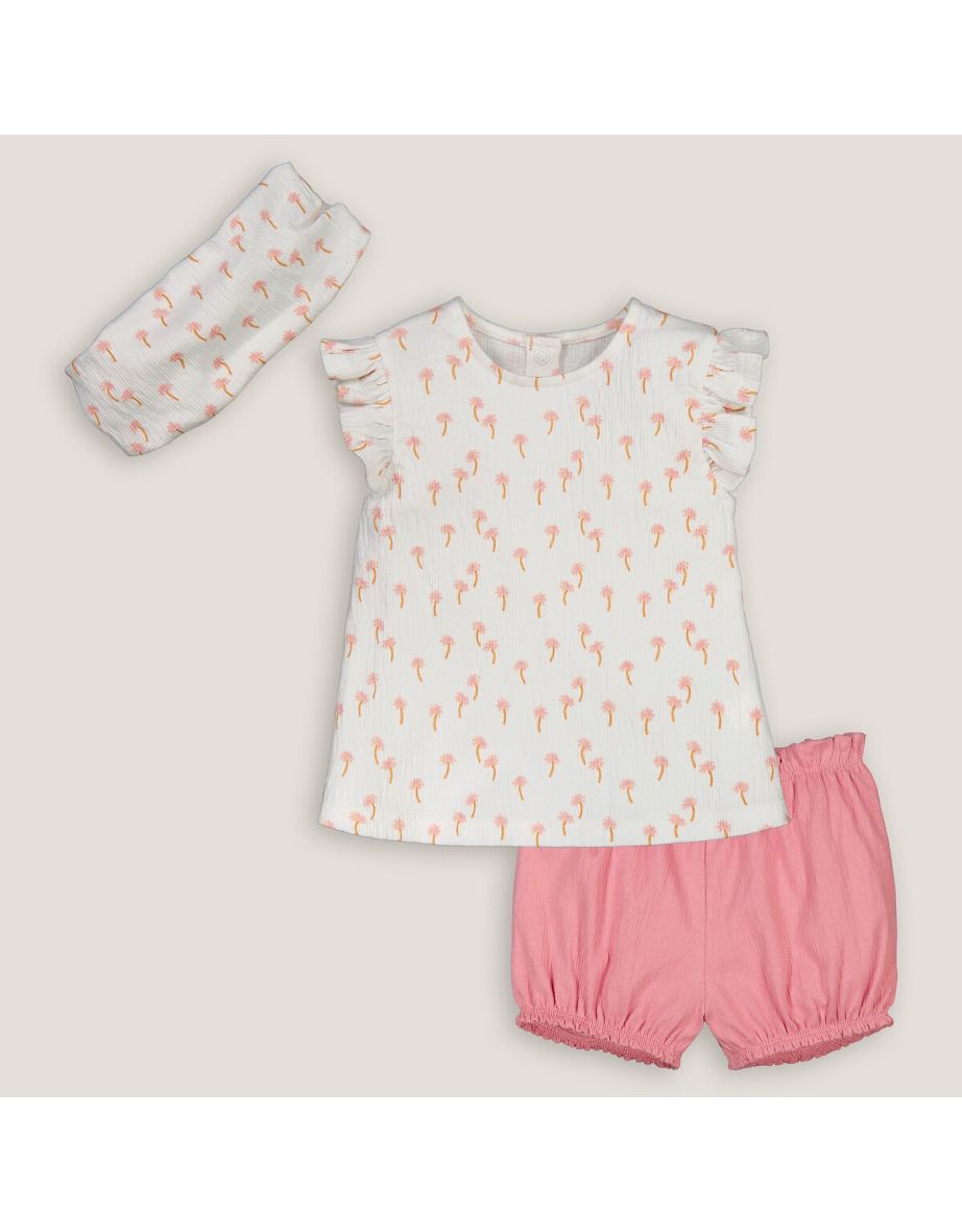 Cotton T-Shirt, Bloomers and Headband Outfit