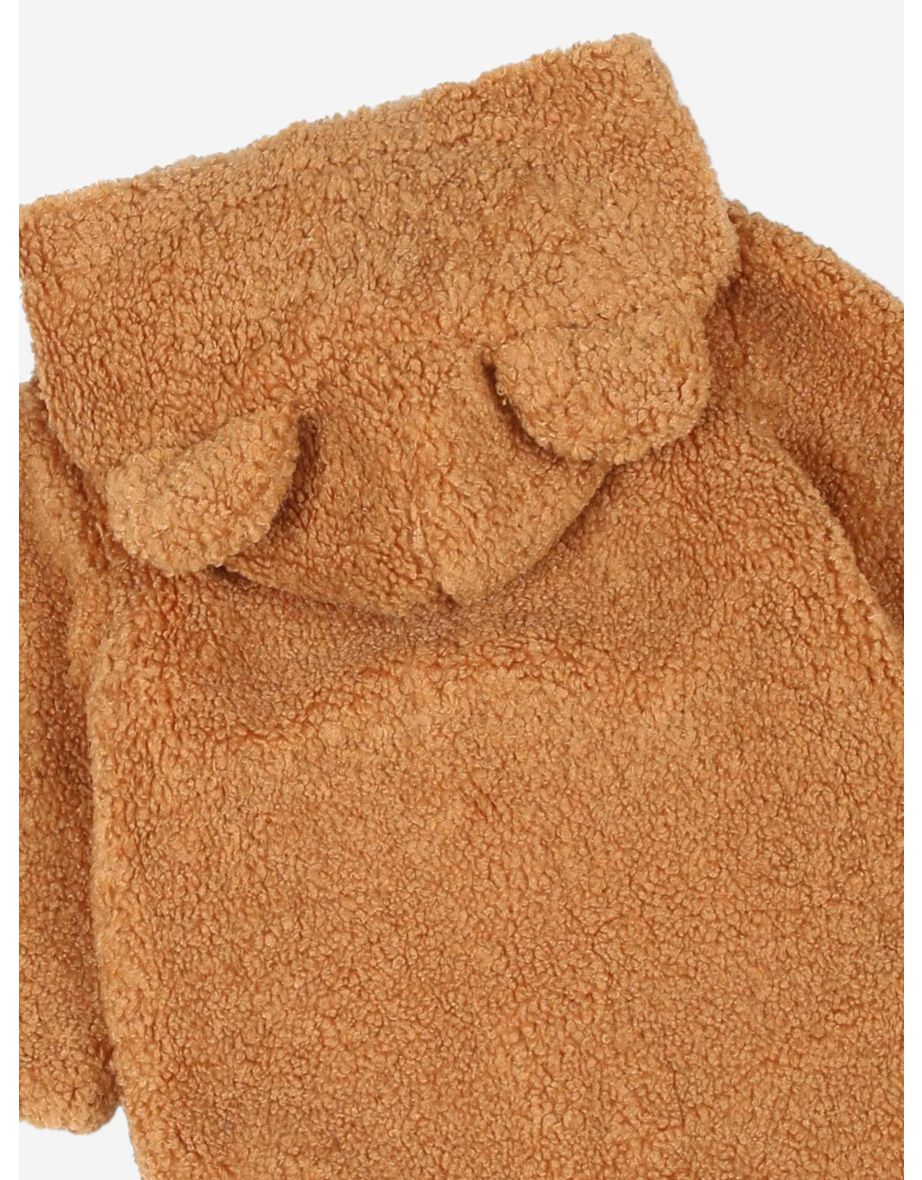 Baby Teddy Bear Romper in Brown - 3