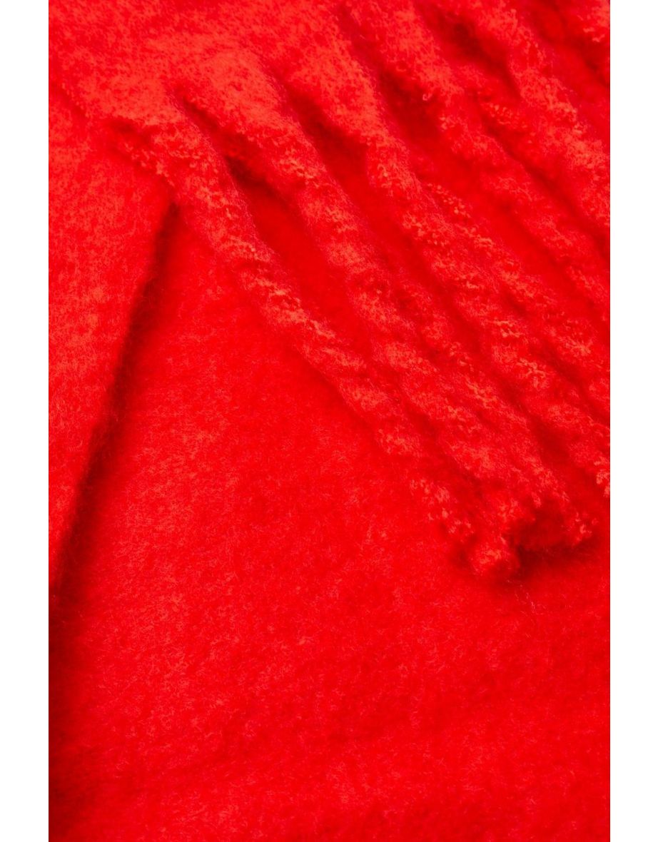 Chunky Knit Scarf - red - 3