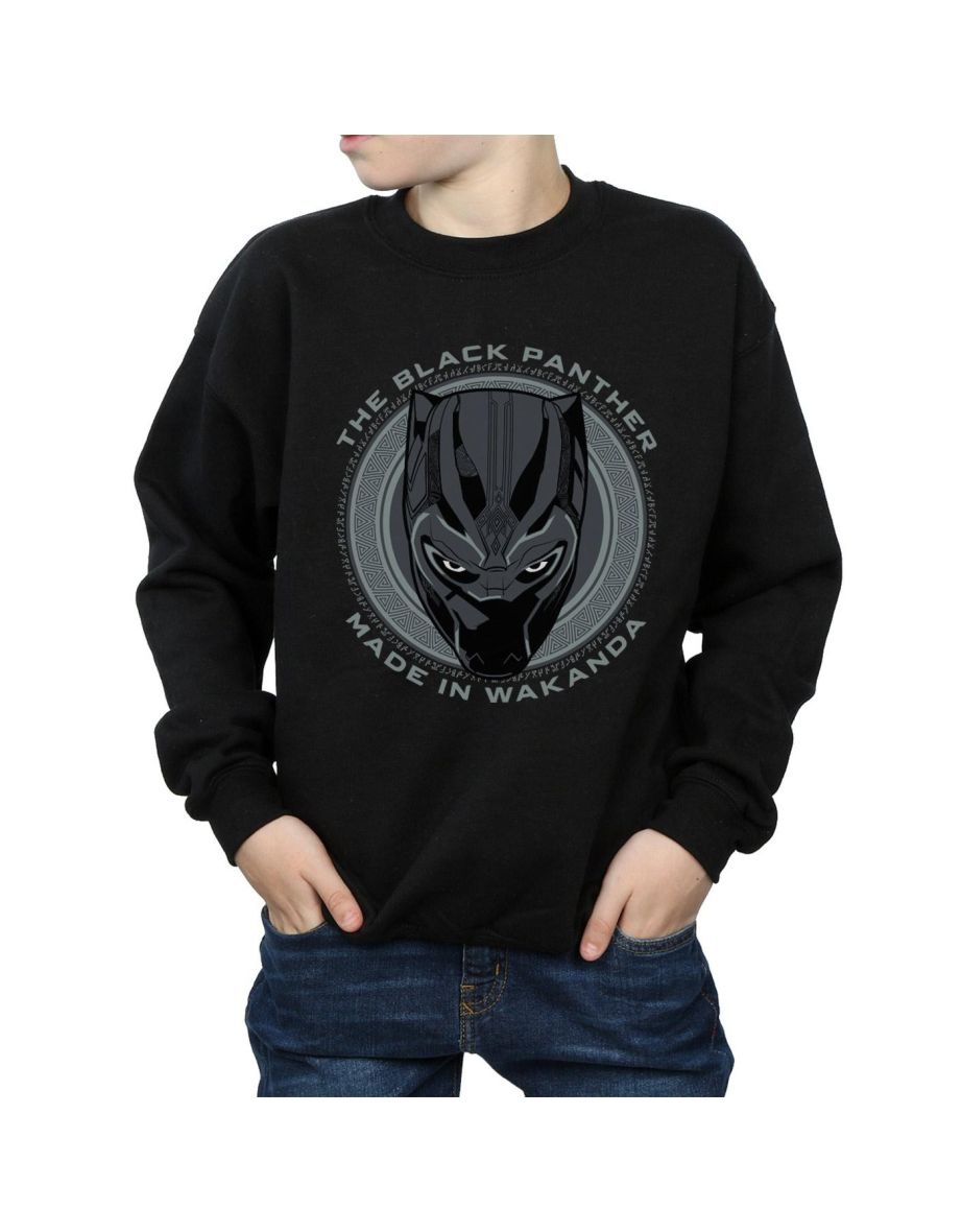 Marvel Boys Black Panther Made in Wakanda Sweatshirt - Black - 3