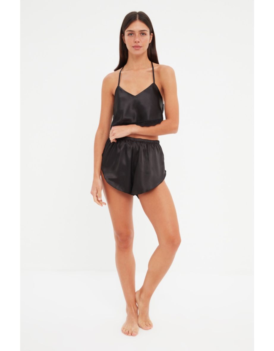 Pajama Set - Black - Plain