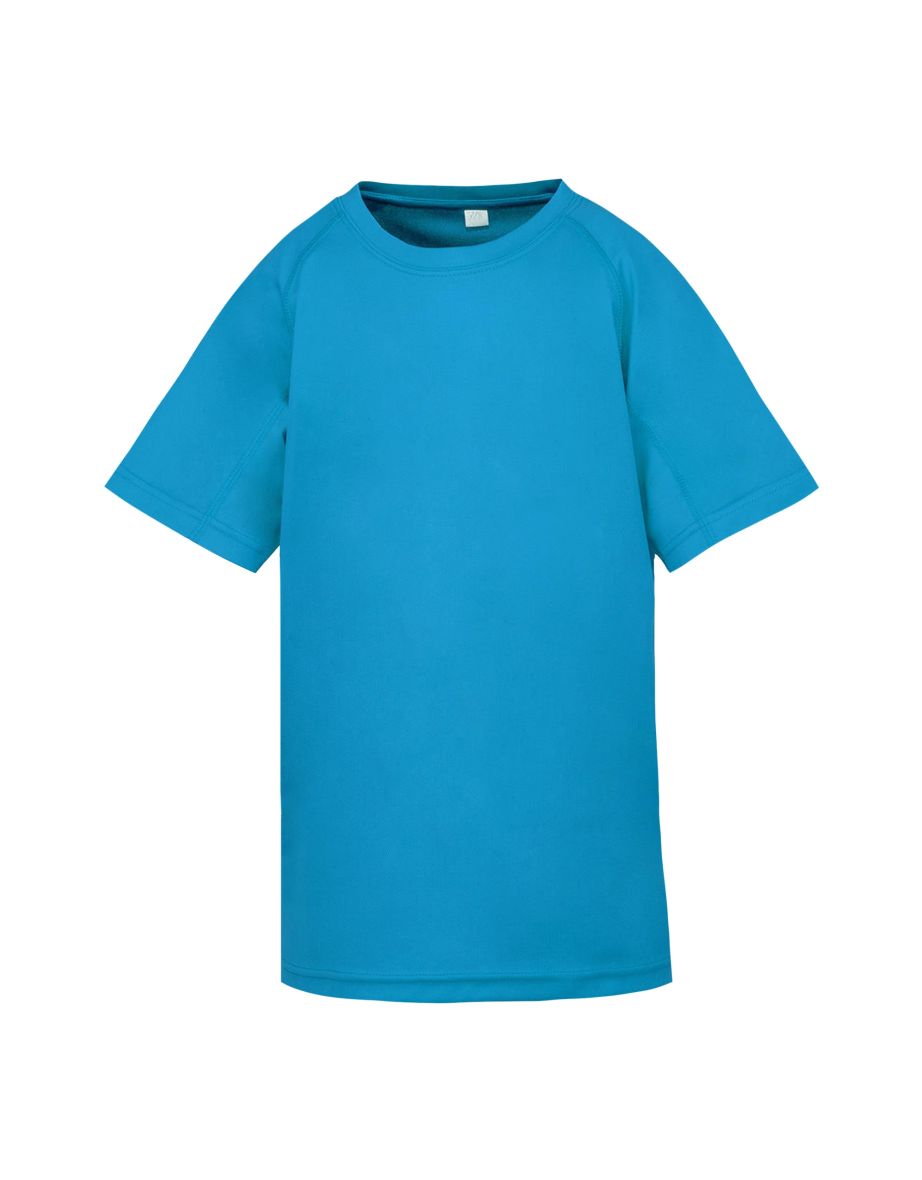 Spiro Childrens Boys Performance Aircool T-Shirt - Ocean Blue