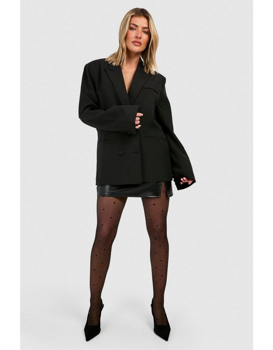 Polka Dot Sheer Tights - black