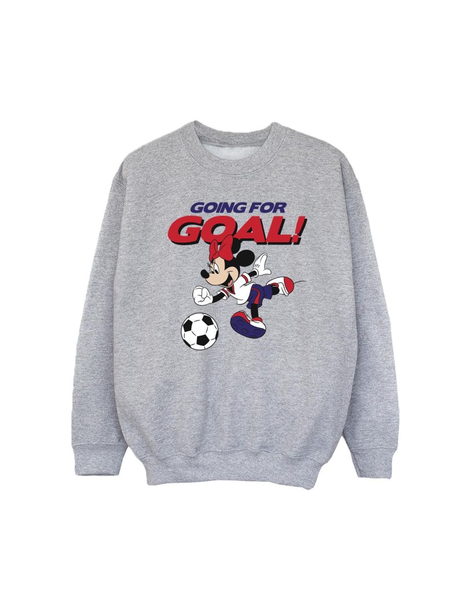 Disney Girls Minnie Mouse Going For Goal Sweatshirt - Sports Grey - 1