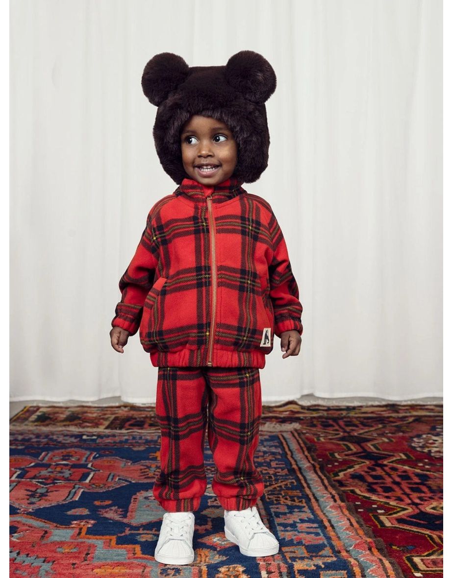 Mini Rodini Baby Girls Faux Fur Ear Hat in Brown