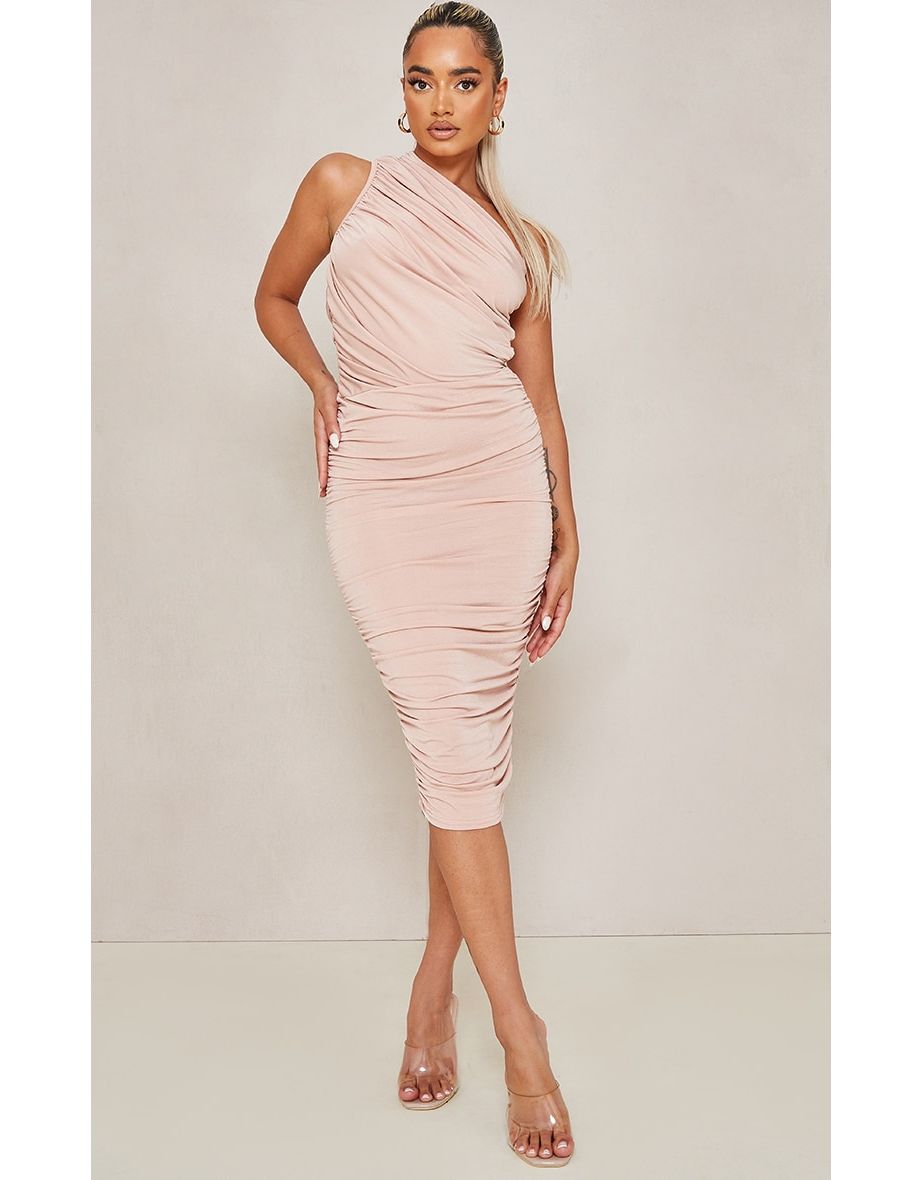 Shape stone slinky ruched mini outlet dress