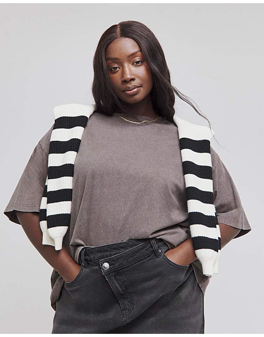 Oversized Slouchy Crew Neck T-Shirt