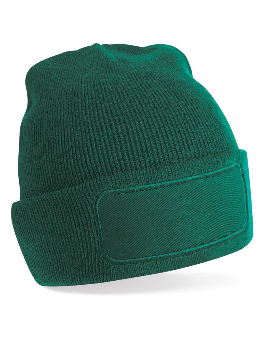 Beechfield Unisex Plain Winter Beanie Hat / Headwear (Ideal for Printing) - Bottle Green