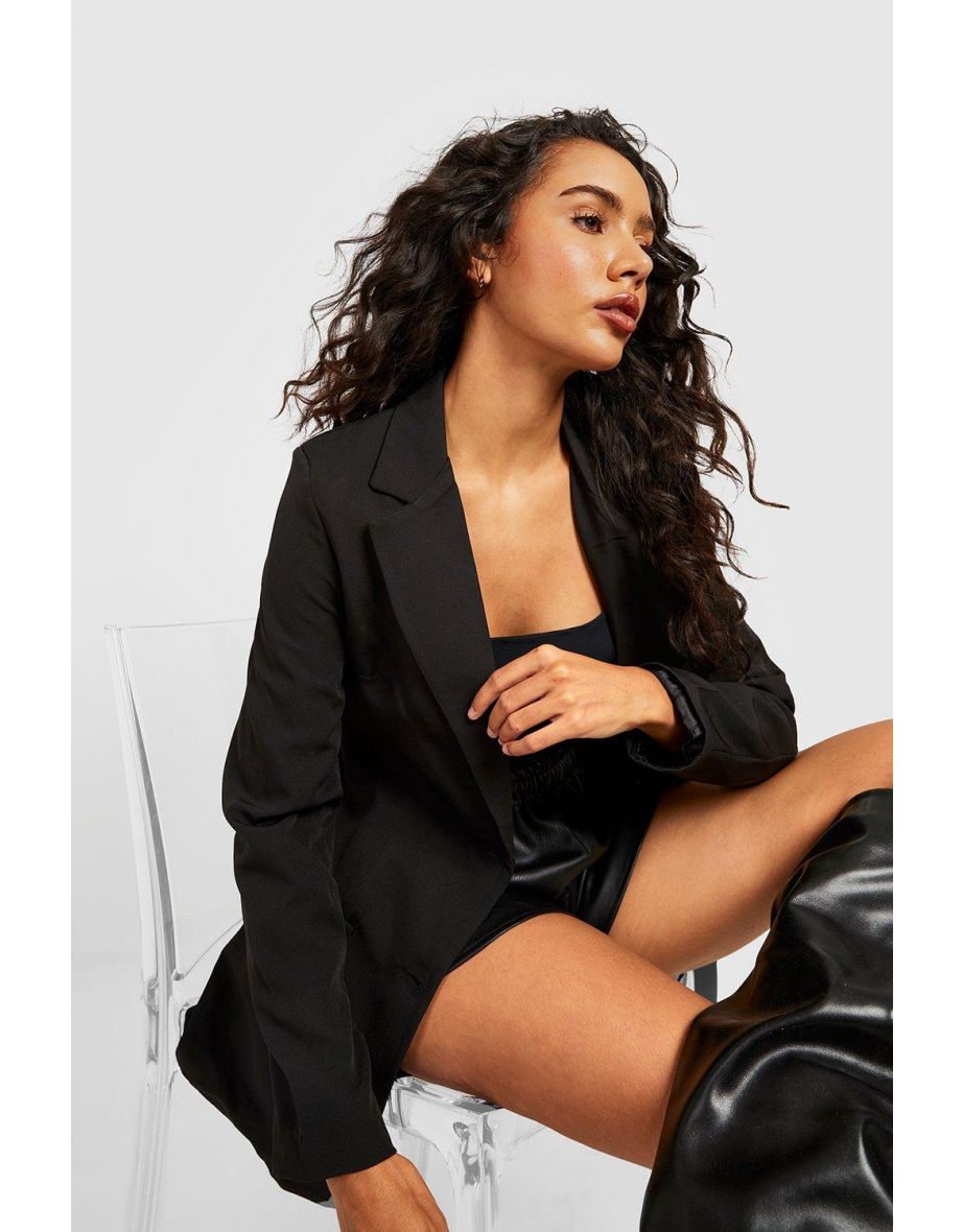 Fitted Tailored Blazer - black - 3