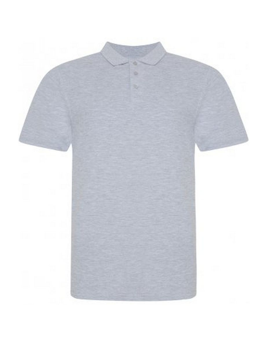 Awdis Mens Piqu Cotton Short-Sleeved Polo Shirt - Grey Heather