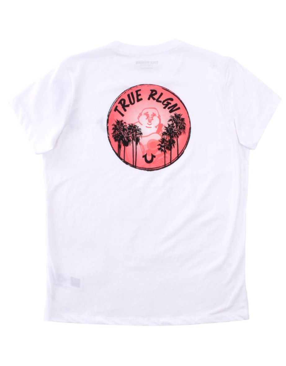 Women's True Religion Sunset Graphic T-Shirt in White - 1