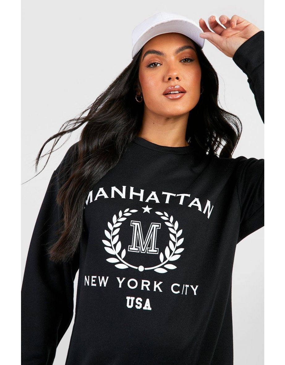 Maternity Manhattan Printed Sweat Dress - black - 3