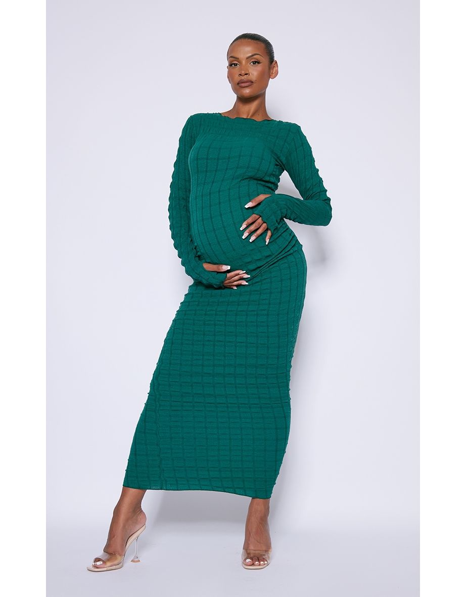 Emerald green maternity maxi dress hotsell