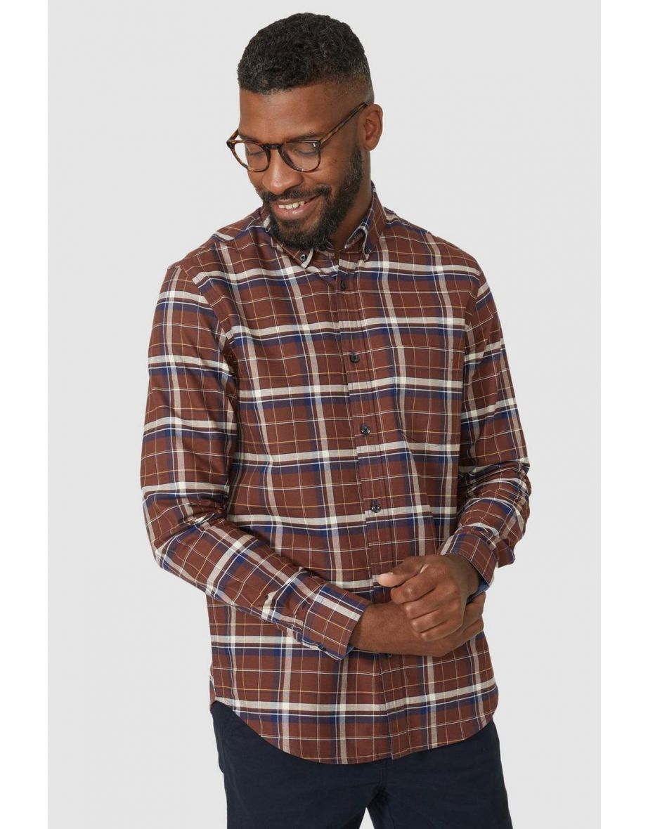 Double Check Shirt - brown