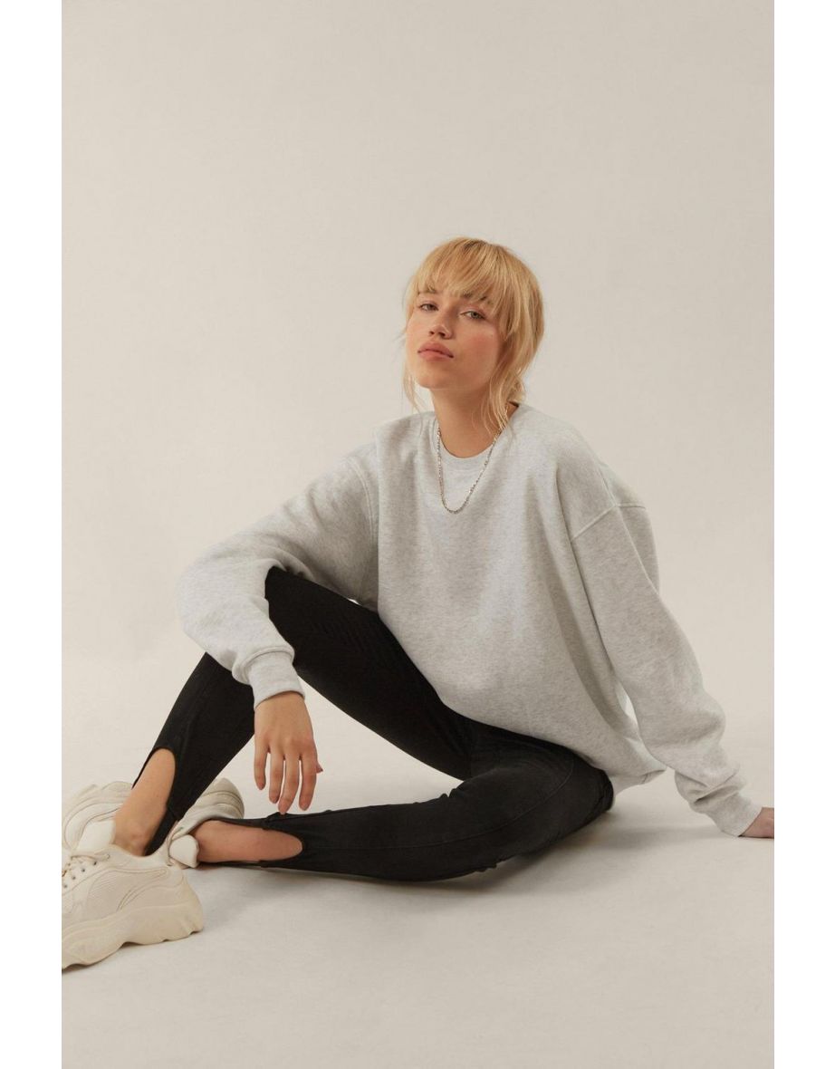 Made From Recycled Content Stirrup Denim Jeans - black