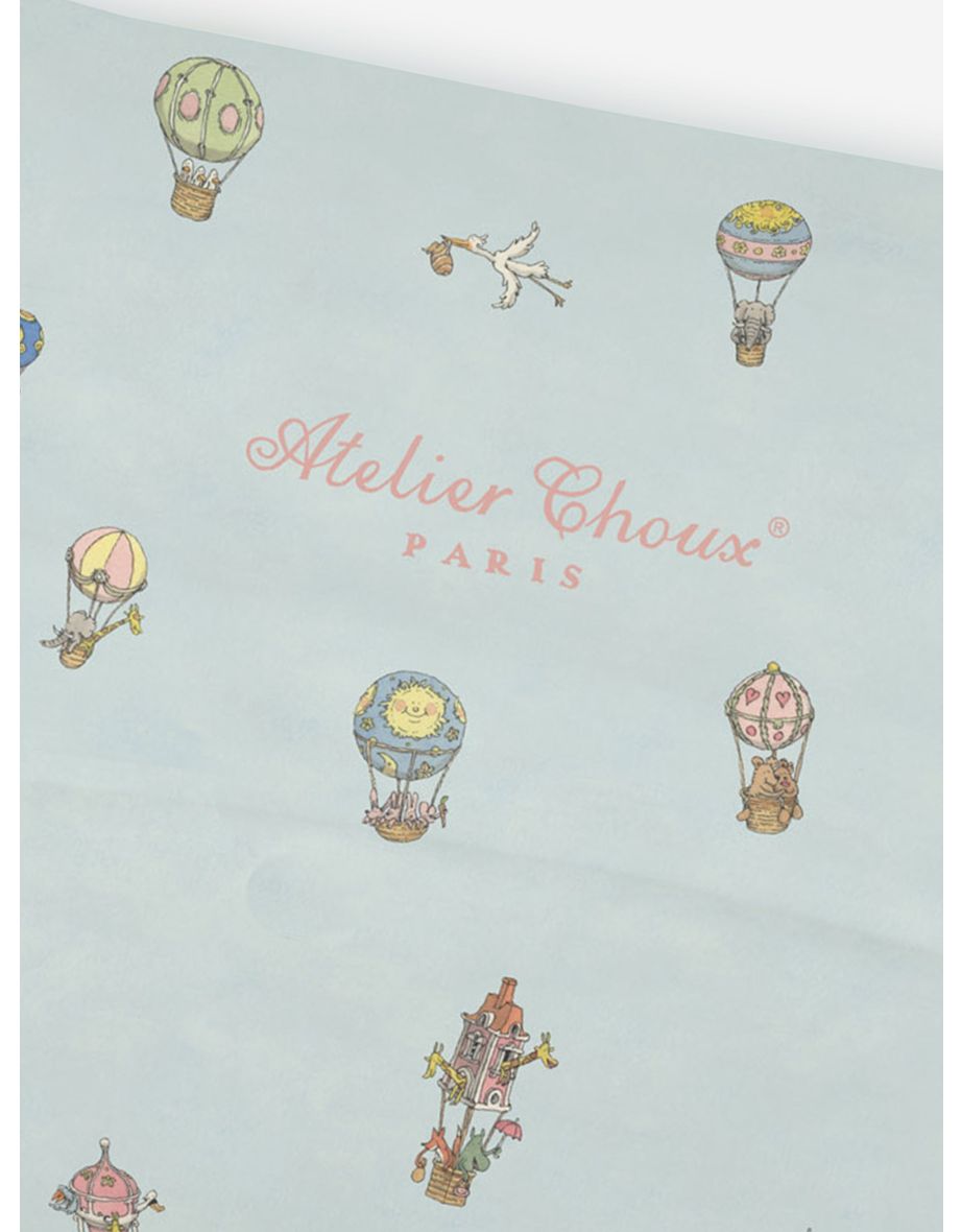 Atelier Choux Baby Satin Monceau Mansion Pillow Cover in Blue (40cm) - 4