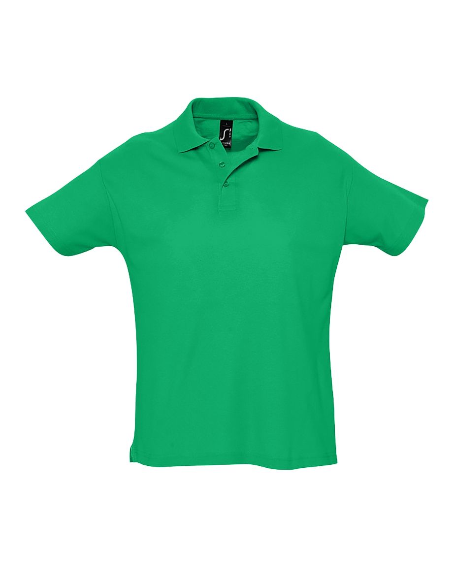 SOLS Mens Summer II Pique Short Sleeve Polo Shirt - Kelly Green