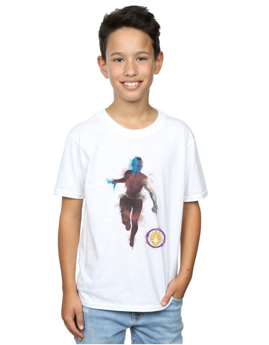 Marvel Boys Avengers Endgame Painted Nebula T-Shirt - White