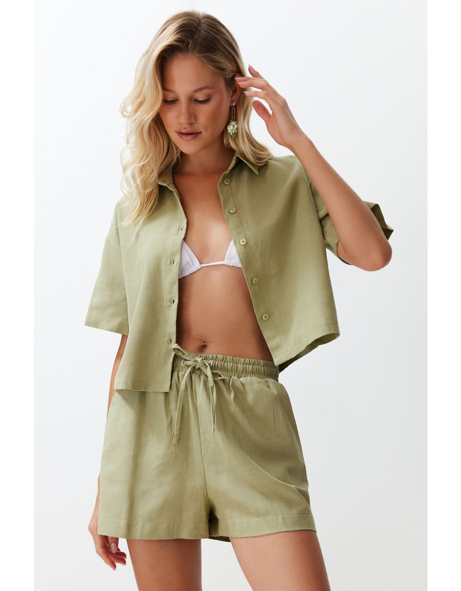 Green Plain Woven 100% Viscose