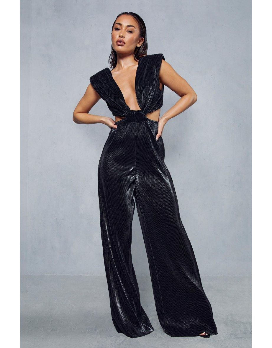 Metallic wide leg jumpsuit online