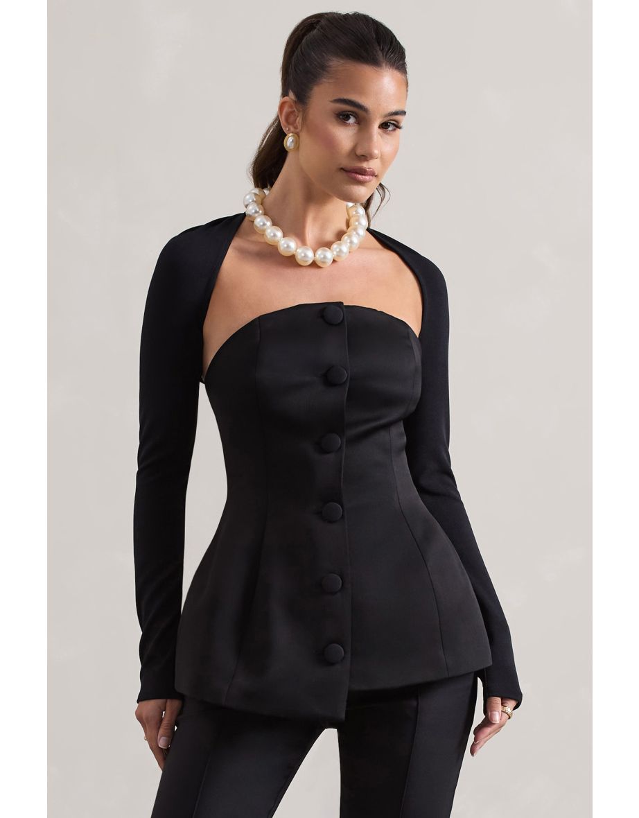 Evolve | Black Long-Sleeve Shrug