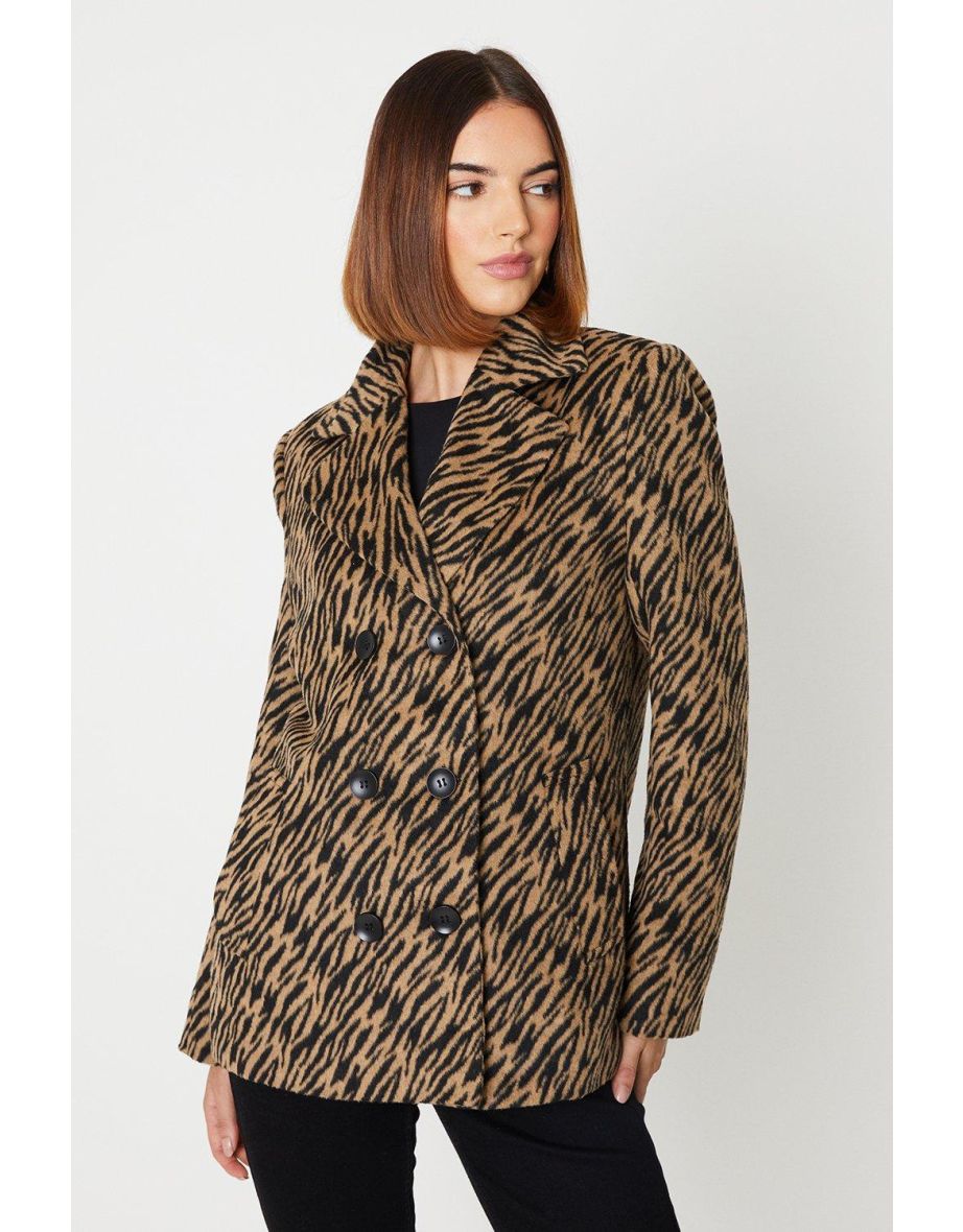 Oasis animal shop print coat