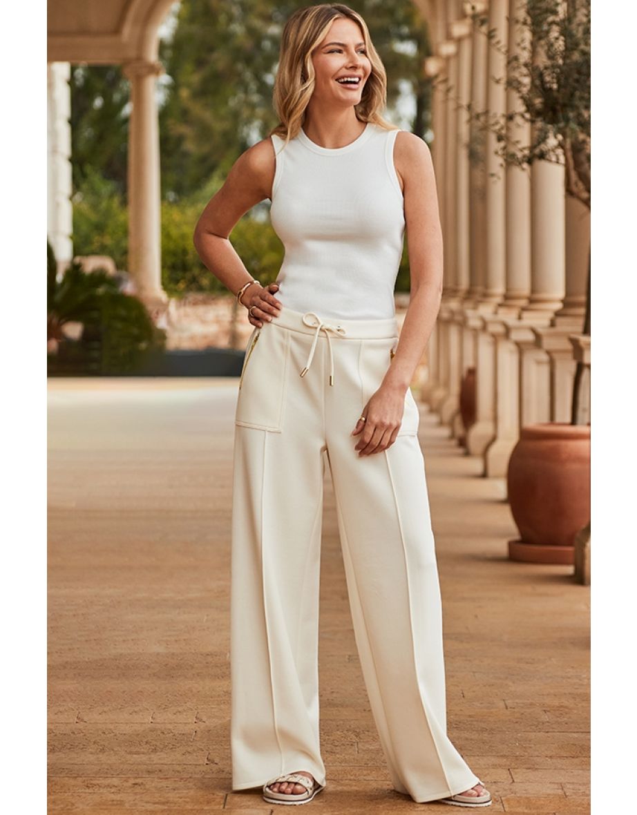 Ivory Ribbed Jersey Vest Top