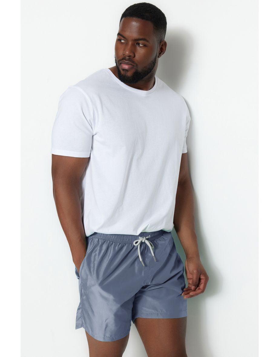 Shop Men s Plus Size Light Blue Standard Fit Marine Shorts Online in Qatar VogaCloset