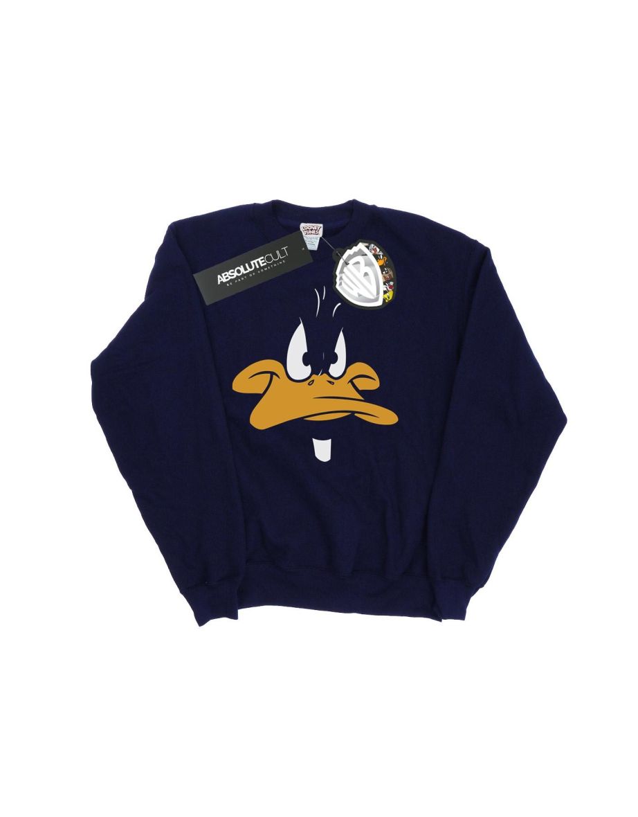 Looney Tunes Womens/Ladies Daffy Duck Face Sweatshirt - 2