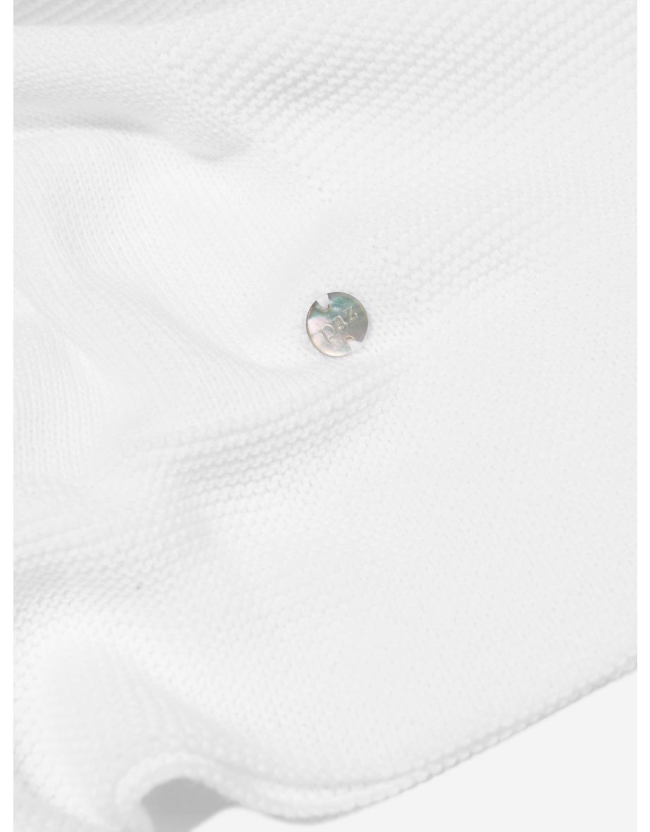 Paz Rodriguez Baby Blanket in White - 3