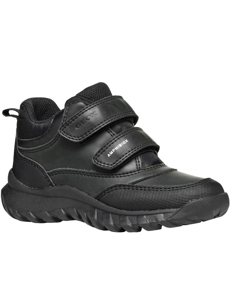 Geox Boys J Simbyos B ABX School Shoes - Black