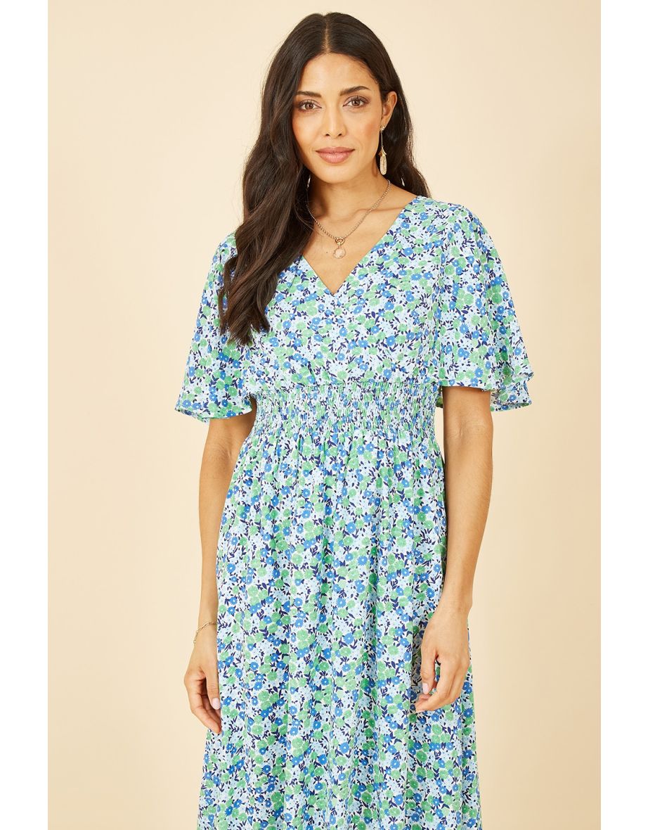 Yumi Green Ditsy Print Maxi Dress - 5