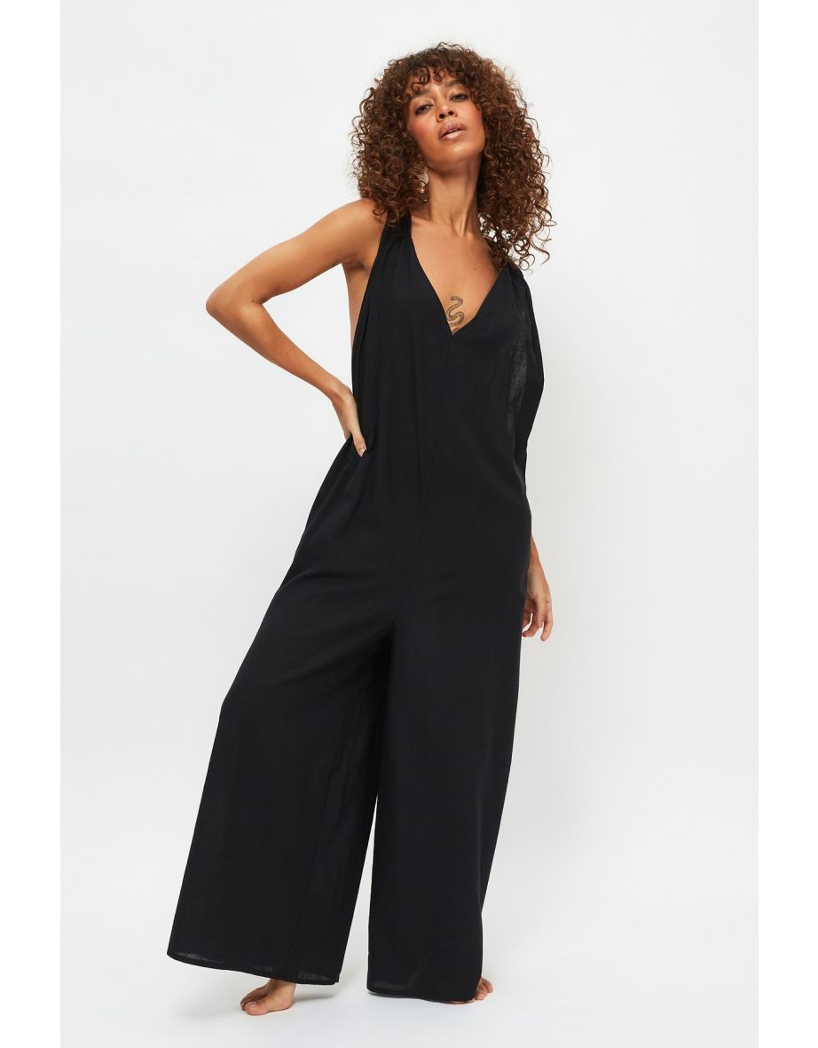 Black relaxed hot sale jumpsuit