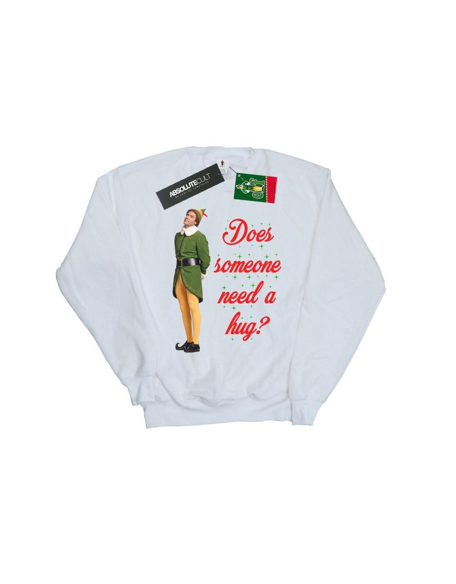 Elf Boys Hug Buddy Sweatshirt - White