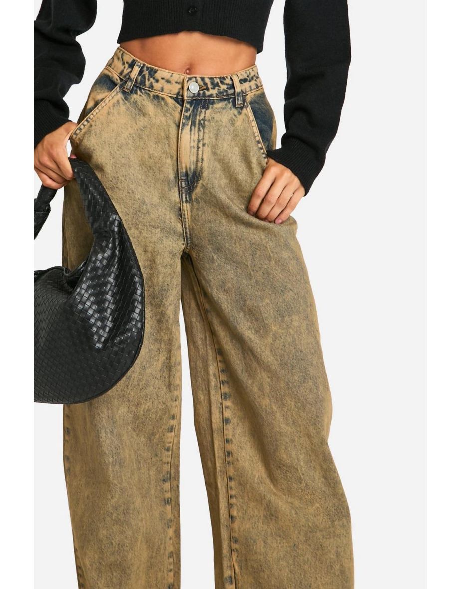 Tall Acid Wash Wide Leg Jean - 3