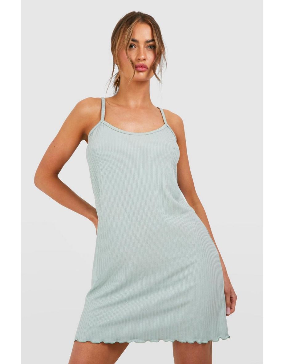 Pointelle Cami Night Dress - sage
