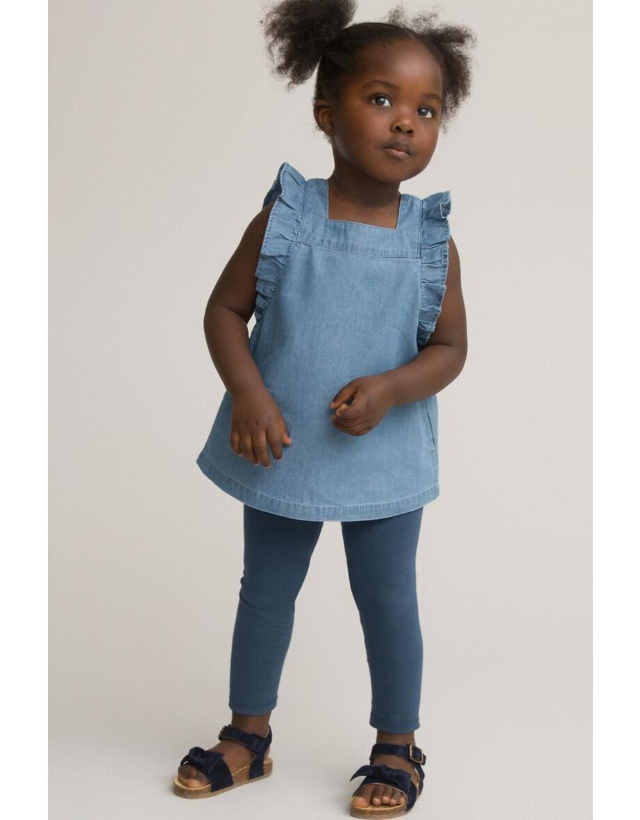Cotton Sleeveless Blouse/Leggings Outfit