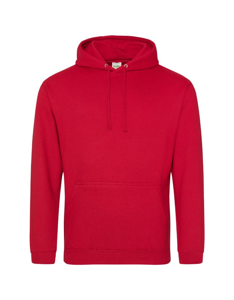 Awdis Unisex Adult College Hoodie - Fire Red