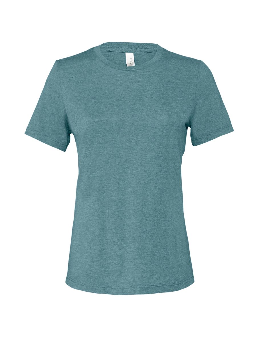 Bella + Canvas Womens/Ladies Heather Jersey Relaxed Fit T-Shirt - Deep Teal