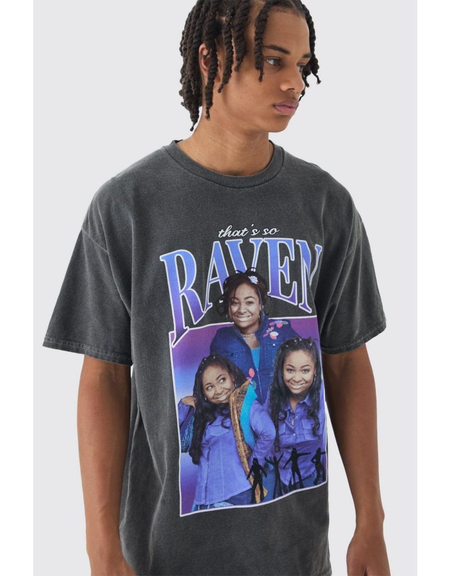 Oversized Disney That's So Raven Wash License Print T-Shirt - charcoal - 2