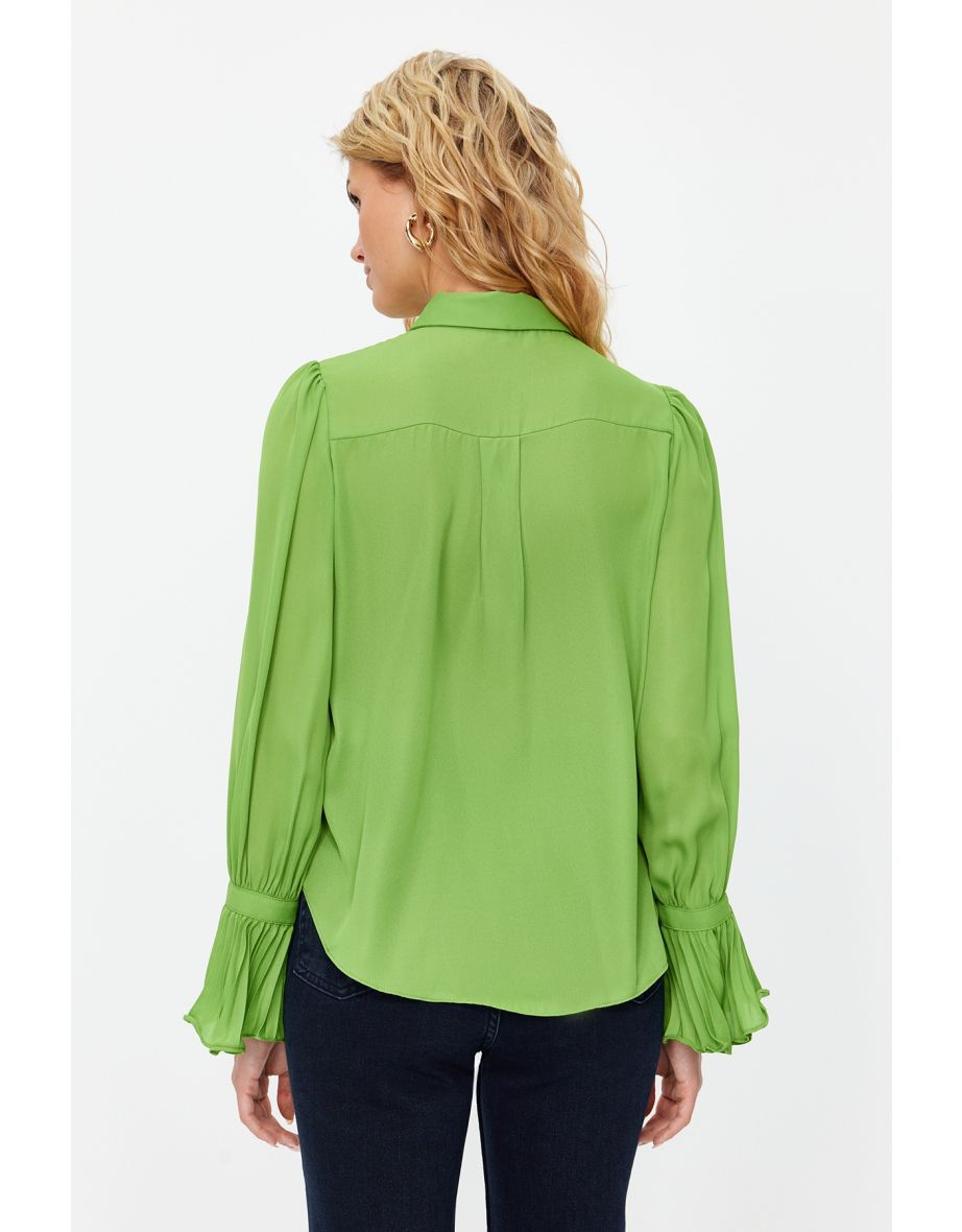 Khaki Spanish Sleeve Woven Shirt - 7