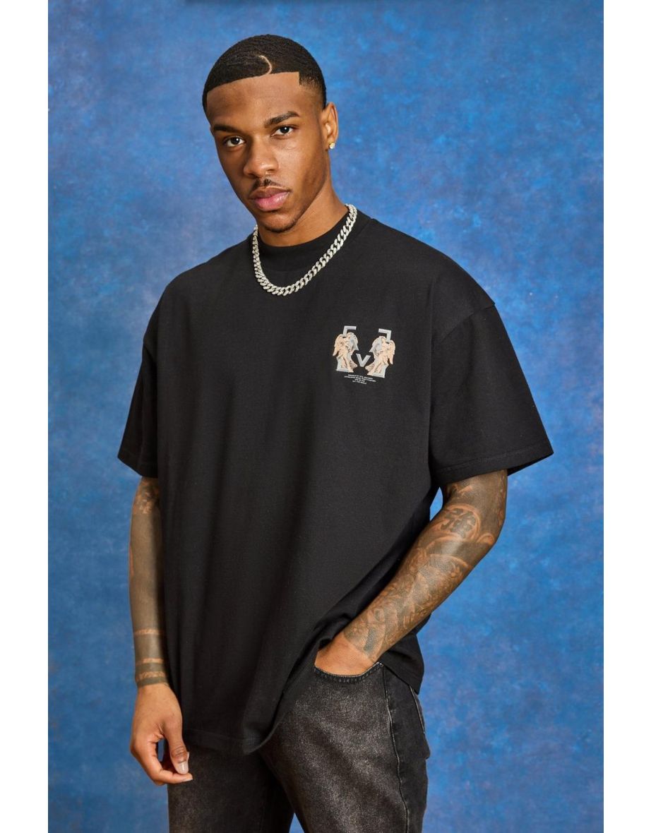 Oversized Heavyweight 'M' Cherub T-shirt