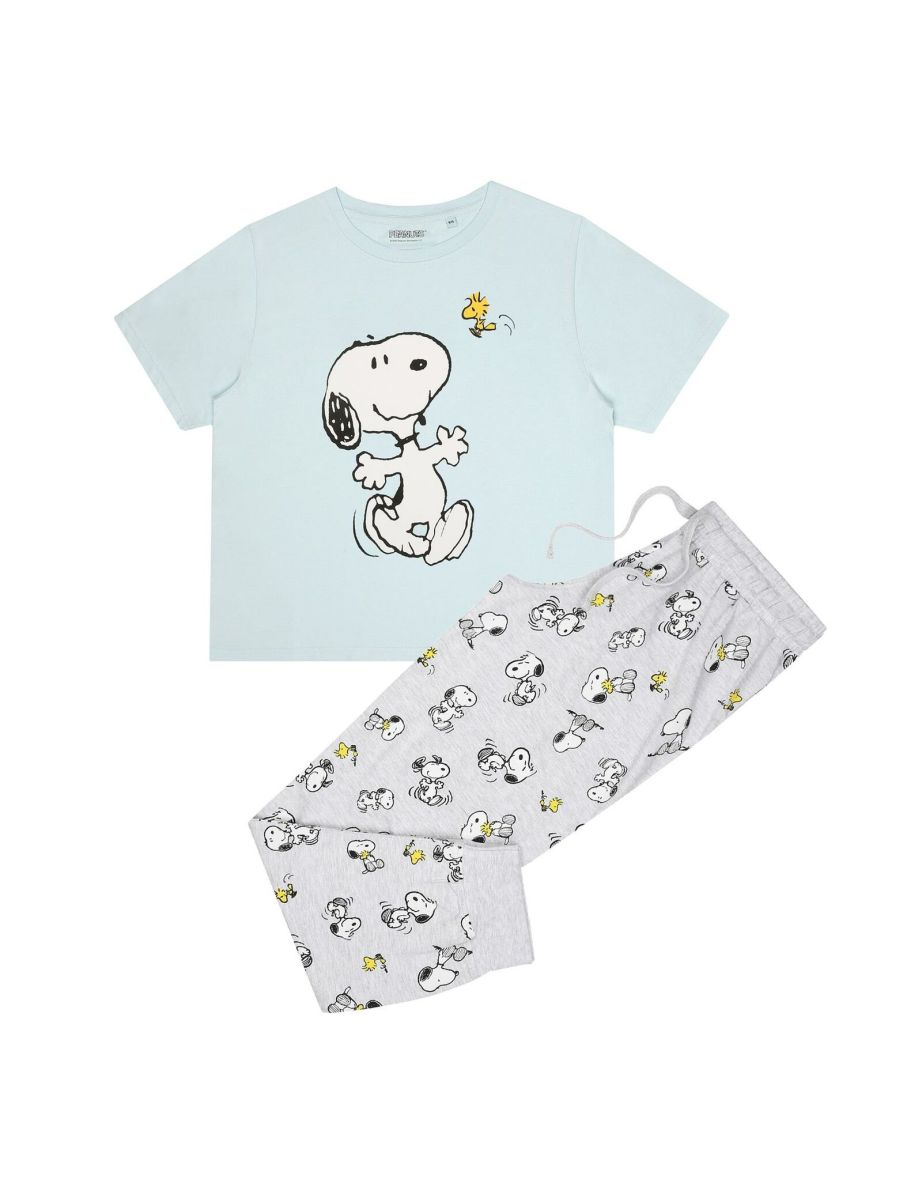 Peanuts Womens Snoopy & Woodstock Pyjama Set 