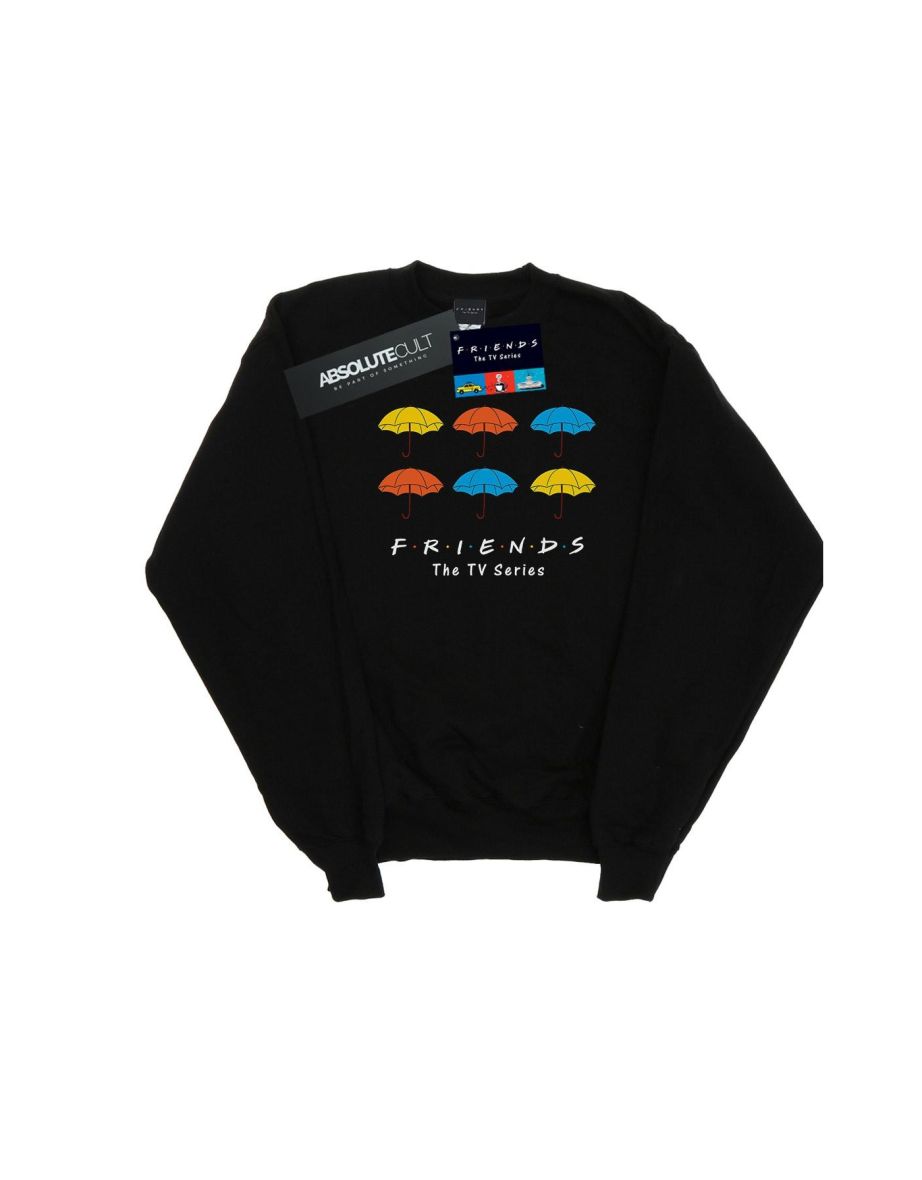 Friends Girls Coloured Umbrellas Sweatshirt - Black